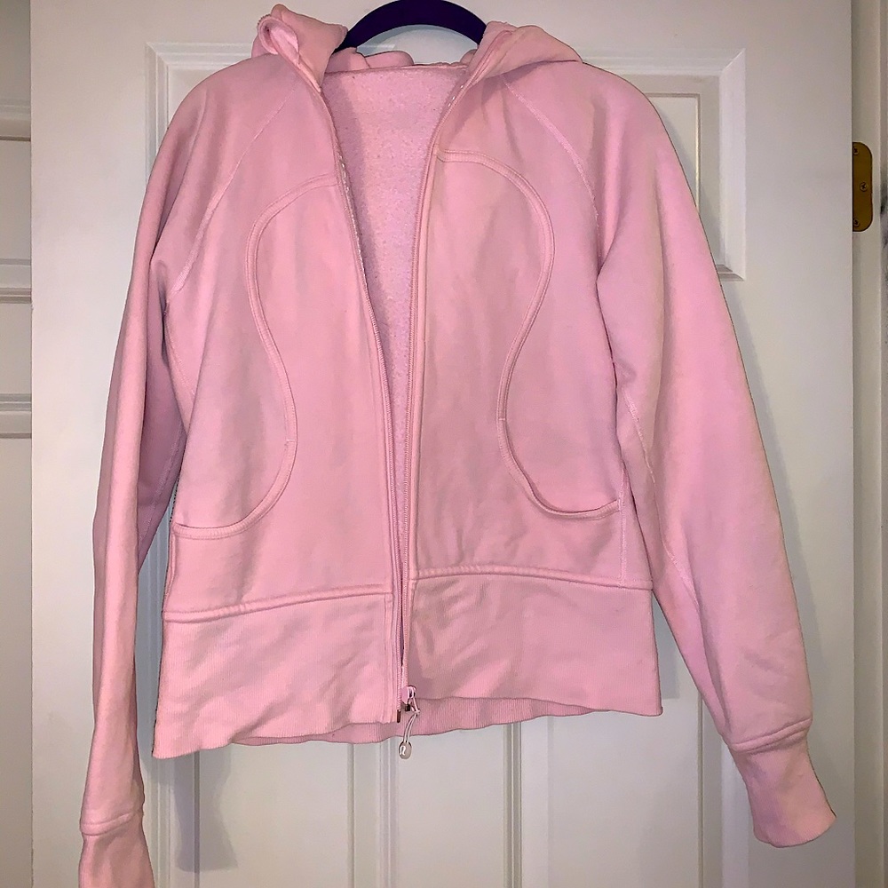 Lululemon light pink scuba hoodie size 8